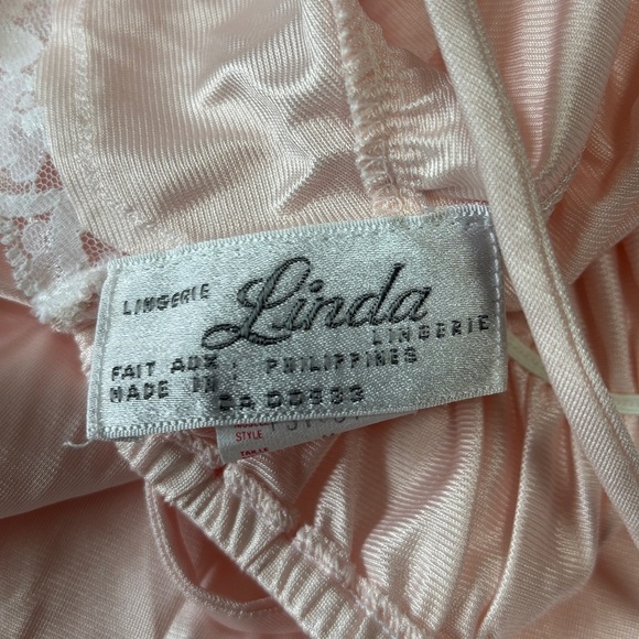 Vintage Linda Lingerie Satiny Nylon Maxi Length Slip Dress Size Medium - Picture 4 of 8